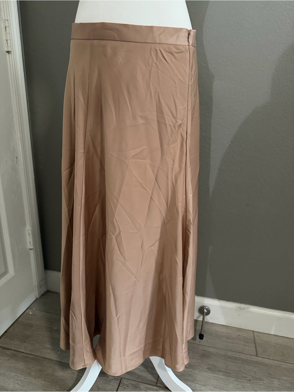 Banana Republic Satin Maxi Skirt — Beige Taupe